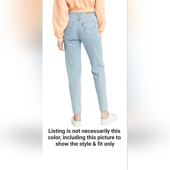 Levi's High Waisted Mom Jeans 32x27 Silvertab Tapered Womens Blue A36990002 Rise - Picture 7 of 12